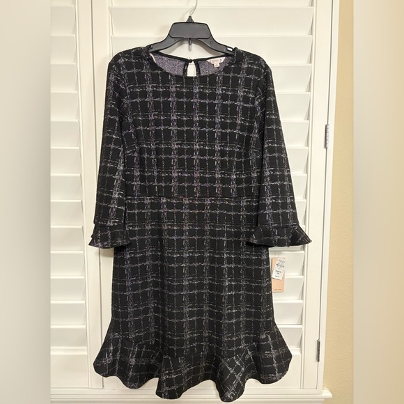 Nanette Nanette Lepore Three-Quarter Sleeve Plaid Dress - Picture 1 of 5